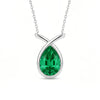Gold Emerald Drop Necklace - Penelope 