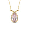Morganite Drop Gold Necklace - Penelope 