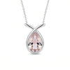 Morganite Drop Gold Necklace - Penelope 