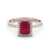 1.02 carat ruby ​​and diamond ring