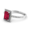 1.02 carat ruby ​​and diamond ring