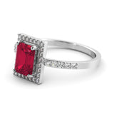 1.02 carat ruby ​​and diamond ring