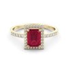 1.02 carat ruby ​​and diamond ring