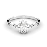 טבעת קלטית עדינה יהלום מעבדה Vespyr