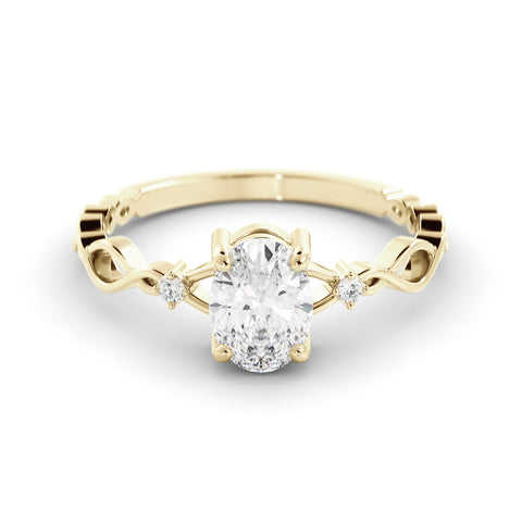 טבעת קלטית עדינה מורגנייט ויהלומים Vespyr