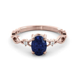 Delicate Celtic sapphire and diamond ring