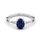 Delicate Celtic sapphire and diamond ring