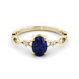 Delicate Celtic sapphire and diamond ring