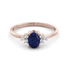 Delicate blue sapphire and diamond ring