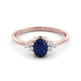 Delicate blue sapphire and diamond ring