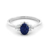 Delicate blue sapphire and diamond ring