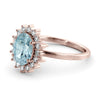 Aquamarine and diamond "Diana" ring