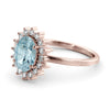 Aquamarine and diamond "Diana" ring