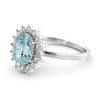 Aquamarine and diamond "Diana" ring