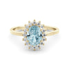 Aquamarine and diamond "Diana" ring