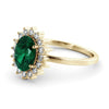 "Diana" emerald and diamond ring