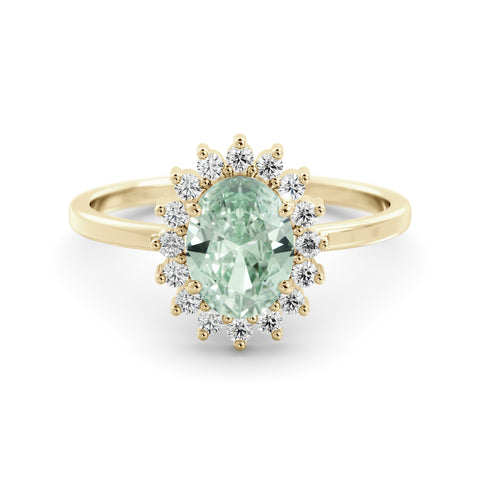 "Diana" emerald and diamond ring