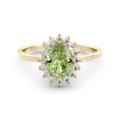 Aquamarine and diamond "Diana" ring
