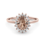 Morganite and diamond "Diana" ring
