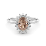 Morganite and diamond "Diana" ring