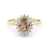 Morganite and diamond "Diana" ring