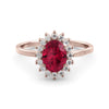 "Diana" ruby ​​and diamond ring