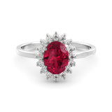 "Diana" ruby ​​and diamond ring