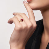 טבעת Diana רובי ויהלומים