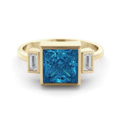 Vintage blue sapphire ring