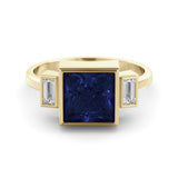 Vintage blue sapphire ring