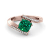 Adelina emerald and diamond ring