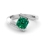 Adelina emerald and diamond ring