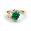 Adelina emerald and diamond ring