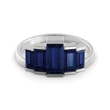 Sapphire pyramid ring