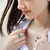Emerald pyramid ring