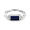 Baguette sapphire ring and diamonds