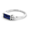 Baguette sapphire ring and diamonds