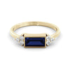 Baguette sapphire ring and diamonds