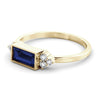 Baguette sapphire ring and diamonds