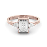 Moissanite Art deco ring