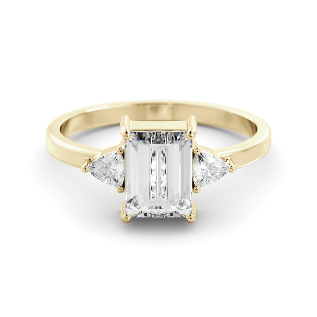 Moissanite Art deco ring