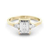 Moissanite Art deco ring