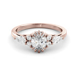 Vintage ring studded with Moissanite 