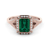 1.45 carat emerald and diamond ring