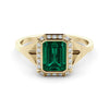 1.45 carat emerald and diamond ring