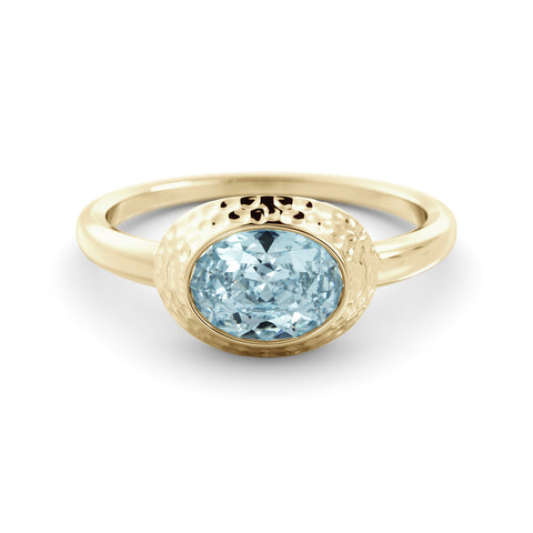 An emerald ring with a matte finish