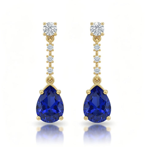 Tal Lab-Gem Diamond Drop Earrings 