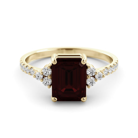 Garnet and Diamond "Carla" Ring