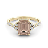 Morganite and Diamond "Carla" ring