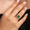 טבעת יהלומים Halo אמרלד 3.01 קראט